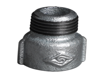 Square edge malleable cast iron inner and outer thread pipe clamp 529X