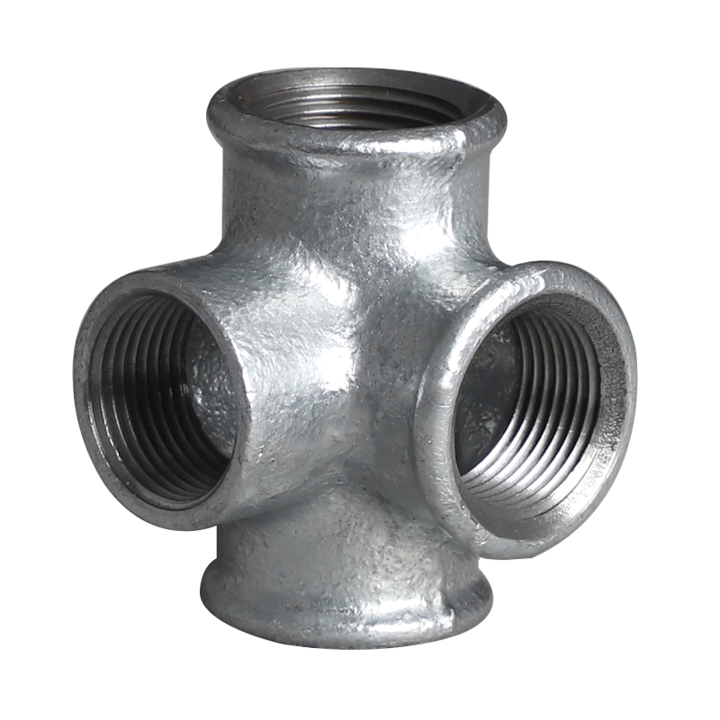 Square edge malleable cast iron five-way four-way 1224