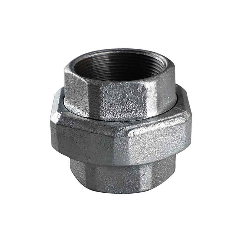 Square edge malleable cast iron copper core union 342