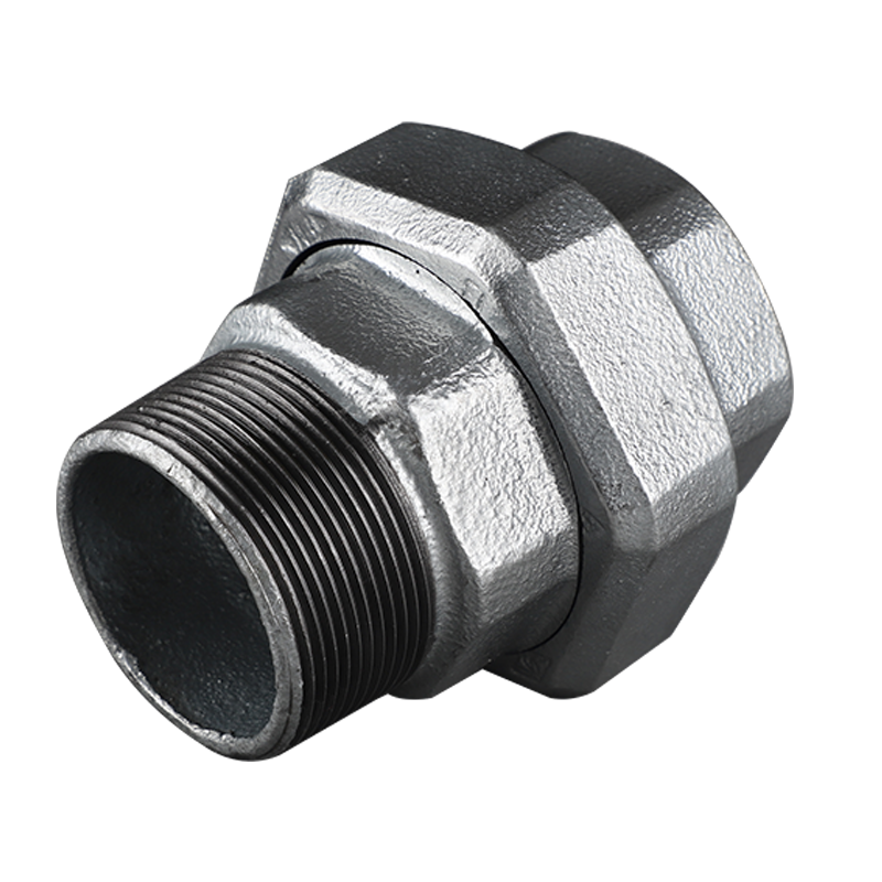 Square edge malleable cast iron inner and outer thread taper union 341 Square edge malleable cast iron inner and outer thread taper union 341