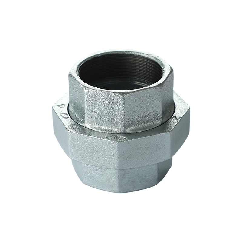 Square edge malleable cast iron flat seat union 330