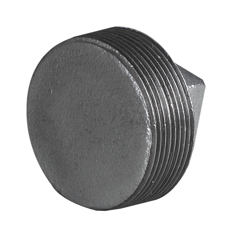 Square edge malleable cast iron solid thread plug 291S