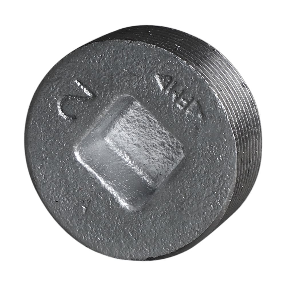 Square edge malleable cast iron inner square thread plug 291N