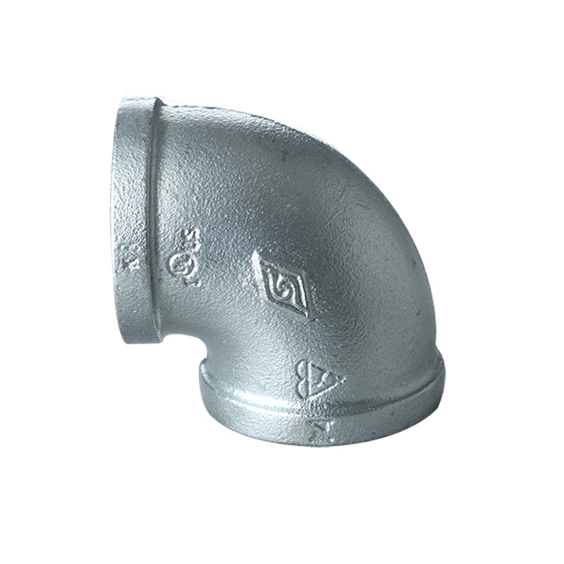Square edge malleable cast iron 90 degree elbow 90