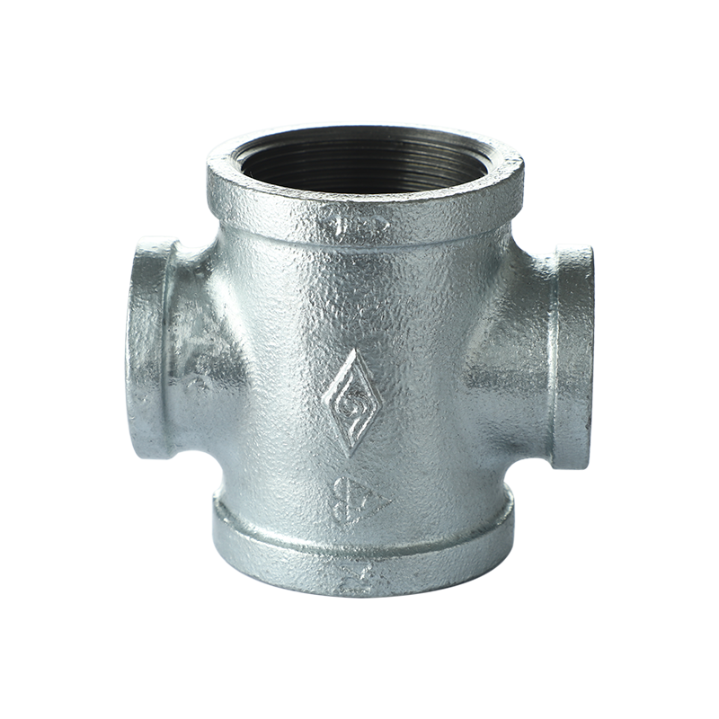 Square edge Malleable cast iron reducing cross 180R