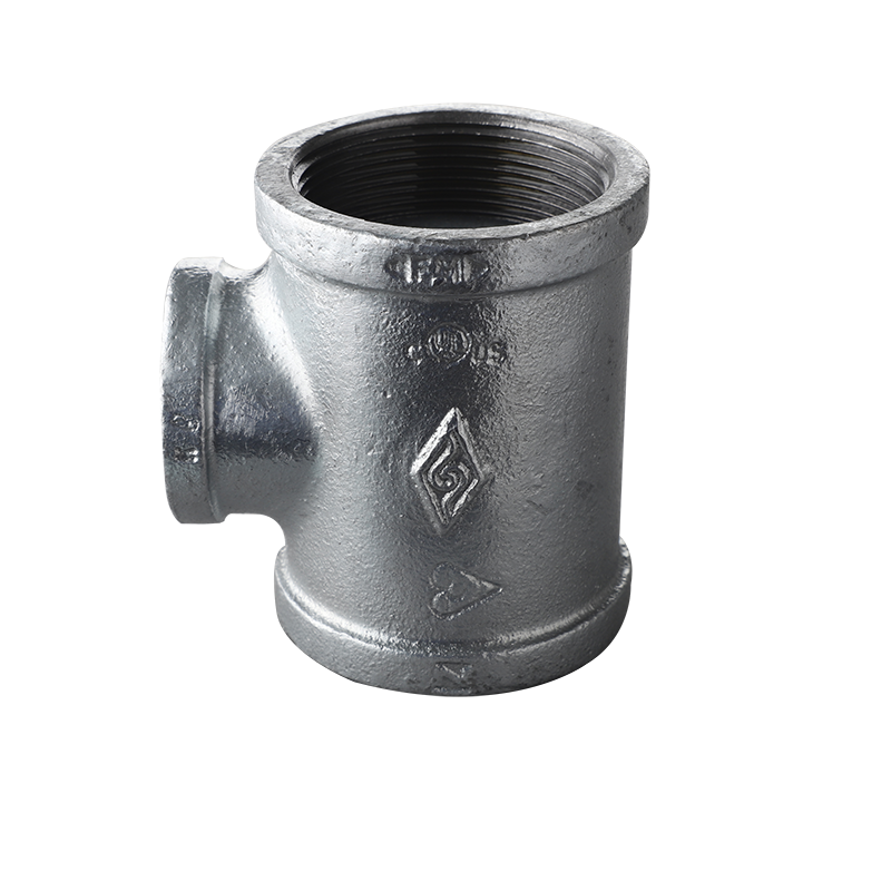Square edge malleable cast iron tee 130R