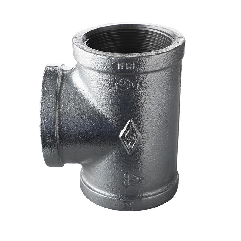 Square edge malleable cast iron tee 130