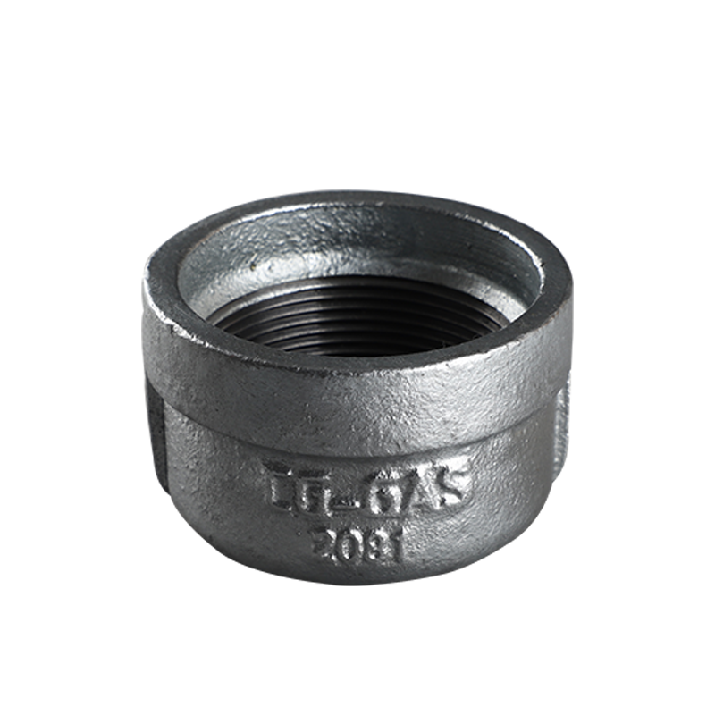 Wide edge malleable cast iron pipe cap 300