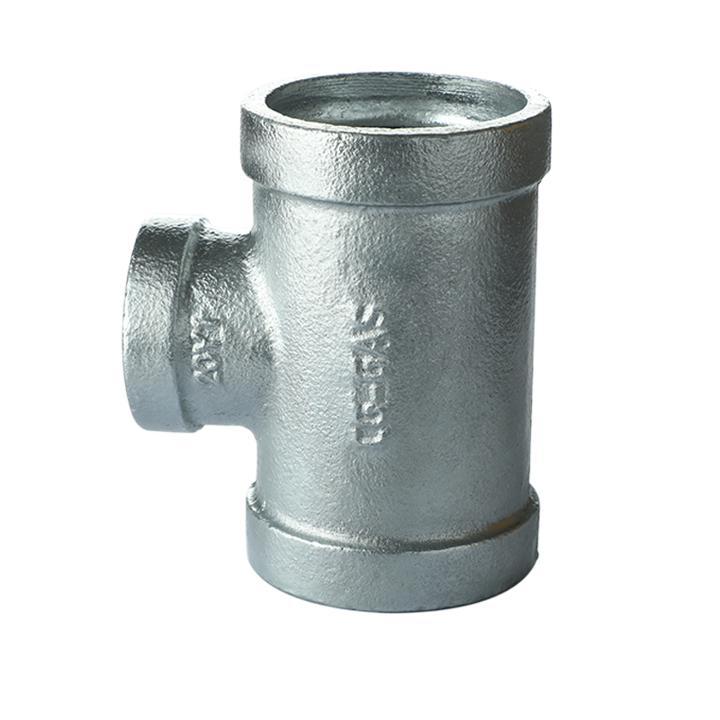 Wide edge malleable cast iron tee 130R