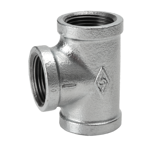 Gas malleable cast iron tee 130
