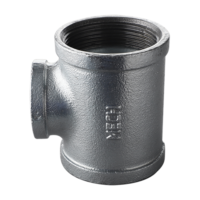 Square-edge malleable cast iron 90 degree reducing elbow 90R