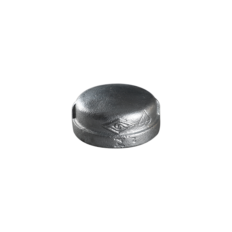 Square-edge malleable cast iron pipe cap 300