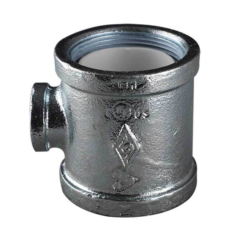 Plastic-lined malleable cast iron tee 130RCSB