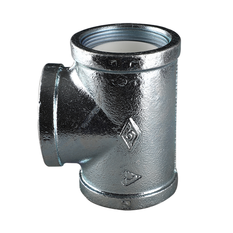 Plastic-lined malleable cast iron tee 130CSB