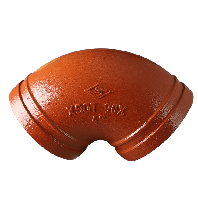 Grooved pipe fittings X-type 90 degree elbow 90X