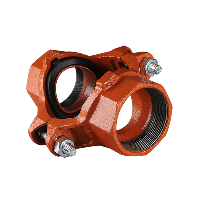 S-type internal threaded mechanical cross 4JS for grooved pipe fittings S-type internal threaded mechanical cross 4JS for grooved pipe fittings