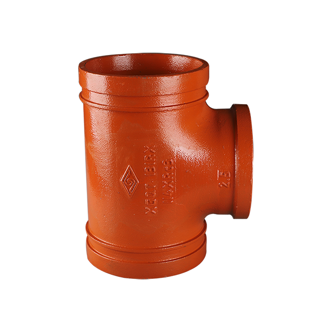 Grooved pipe X-type internal thread reducing tee 131RX