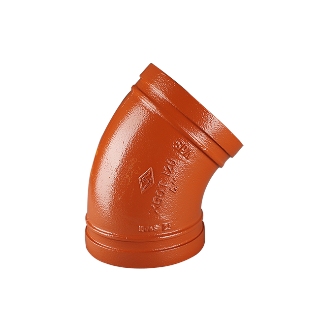 Grooved pipe standard 45 degree groove elbow 120