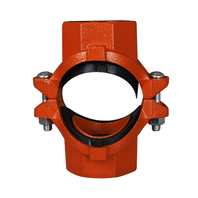 Grooved pipe fittings standard internal threaded mechanical cross 4J Grooved pipe fittings standard internal threaded mechanical cross 4J