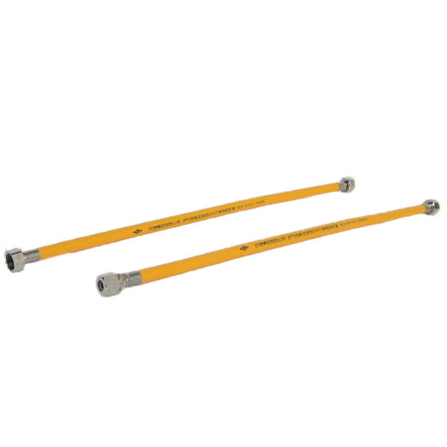 Fixed length gas hose for stove connection