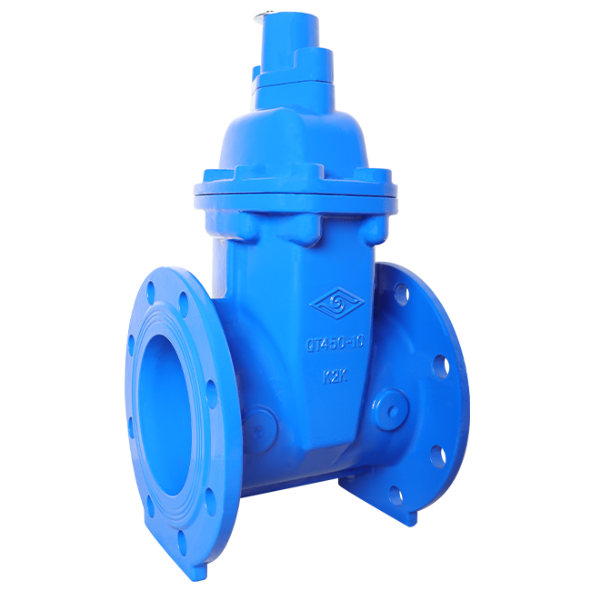 Flange concealed stem soft seal anti-theft gate valve