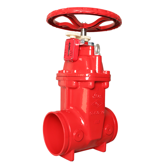 Grooved concealed stem soft seal signal gate valve