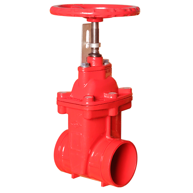 Grooved concealed stem soft seal visible gate valve