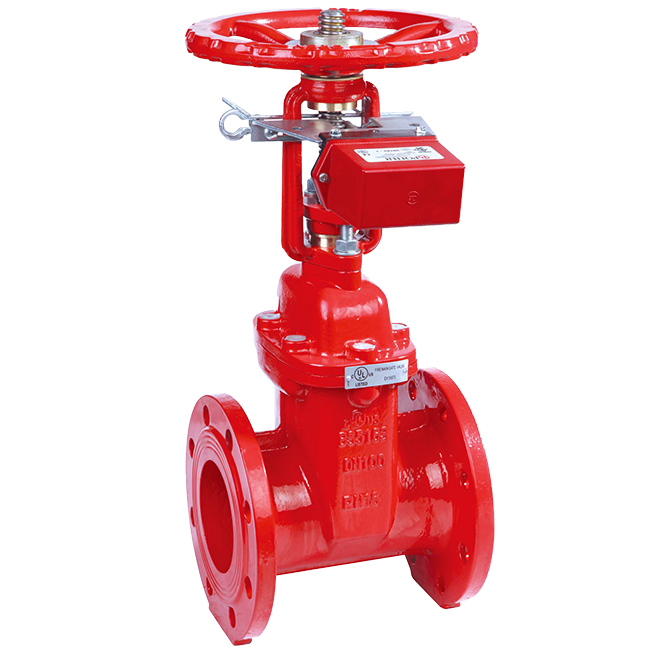 Flanged rising stem soft seal signal gate valve
