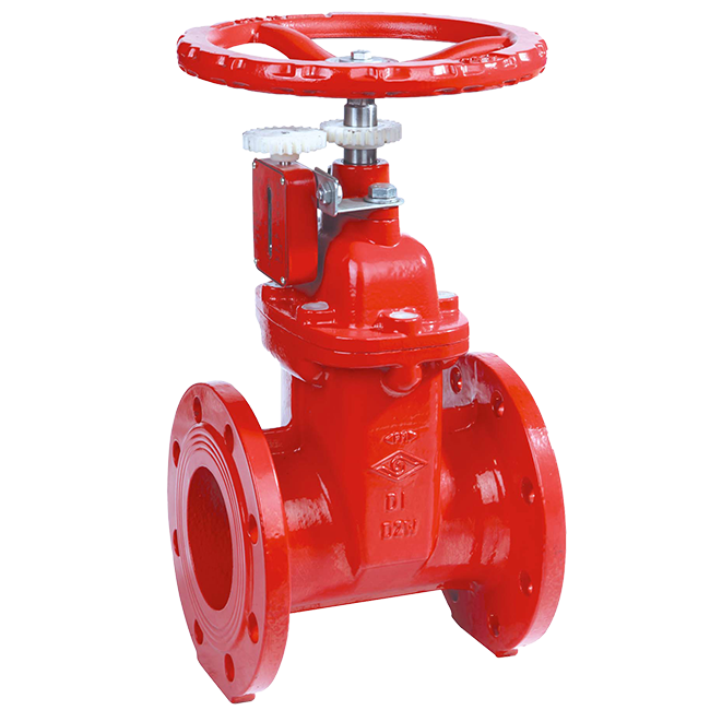 Flanged concealed stem soft seal signal gate valve