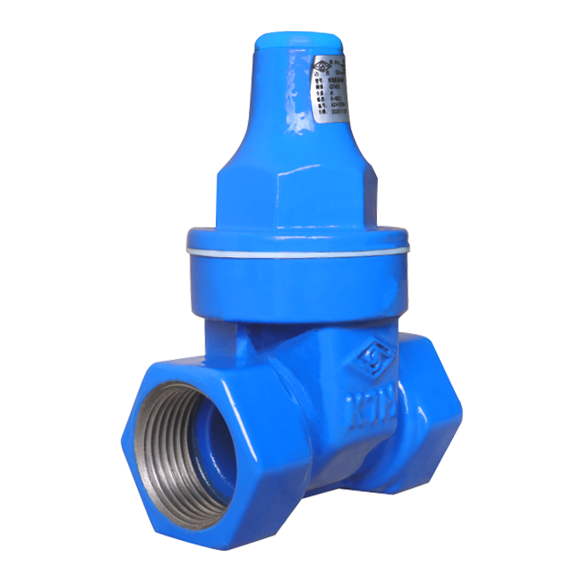 Threaded concealed stem soft seal anti-theft gate valve