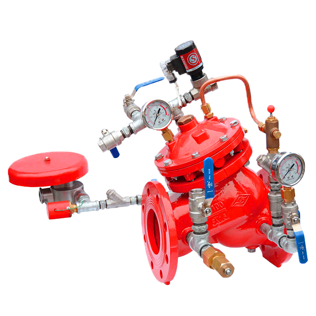 Flange type rain alarm valve