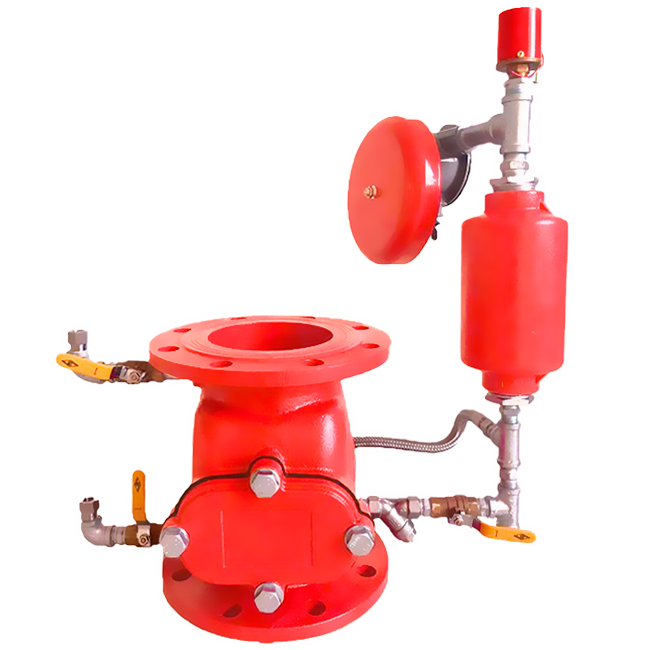Flange type wet alarm valve