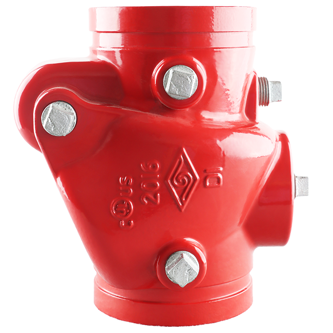 Groove swing check valve