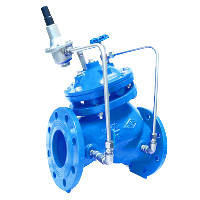 Flange double-chamber pressure reducing valve