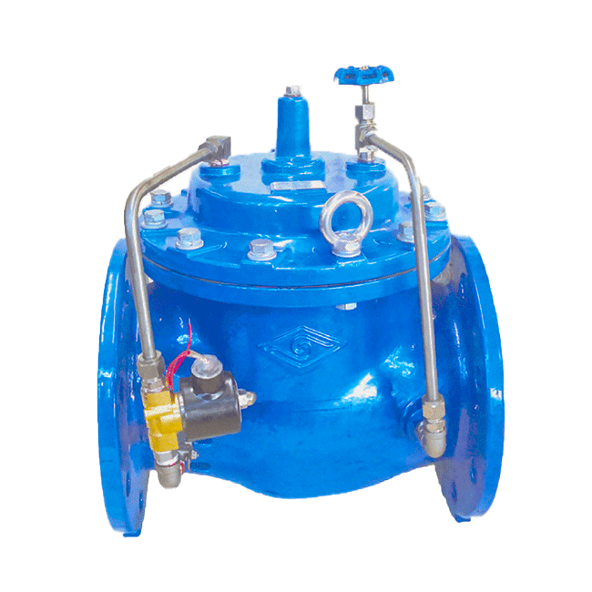 Flanged single-chamber electromagnetic control valve