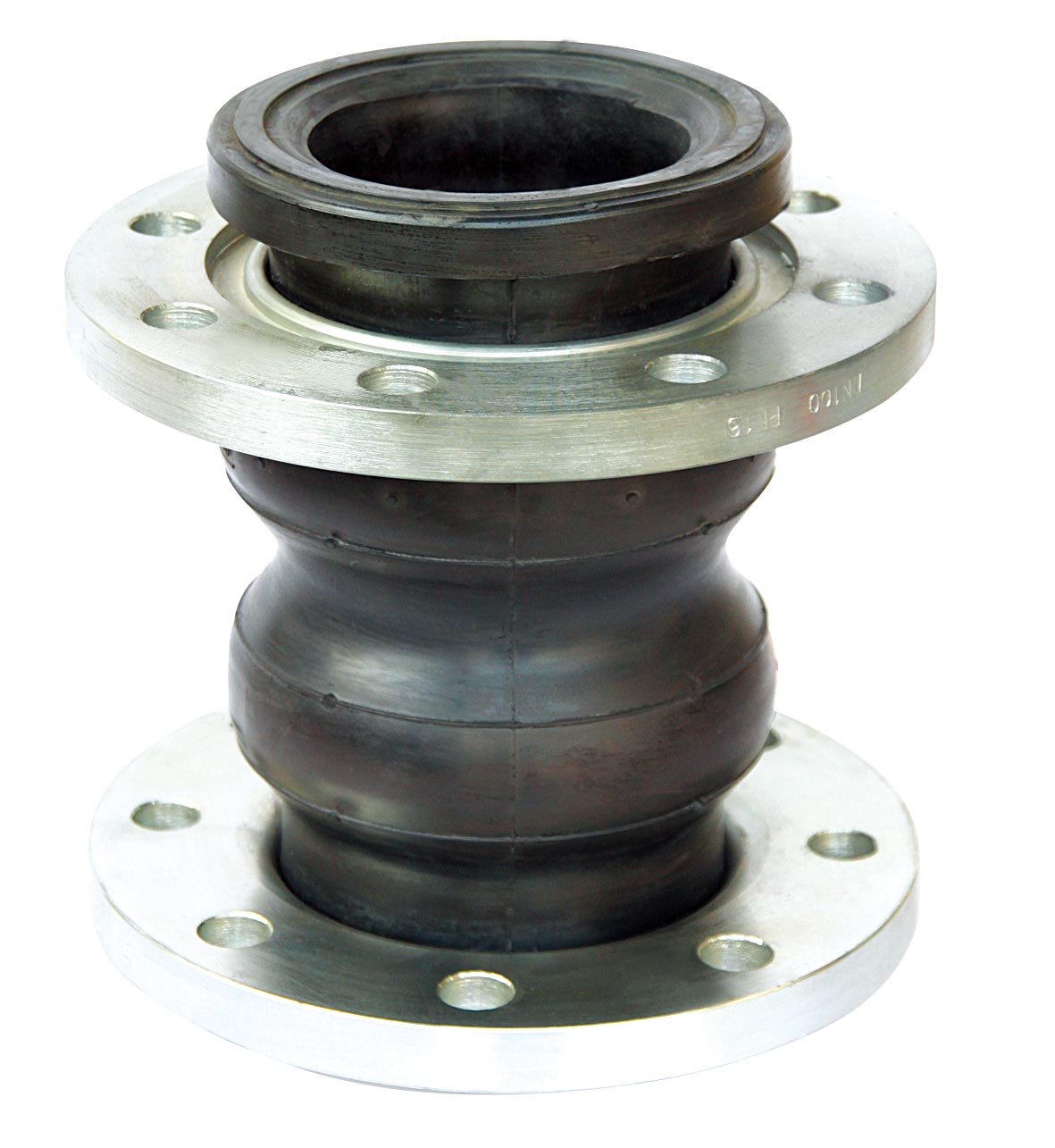 Double-ball flange rubber joint