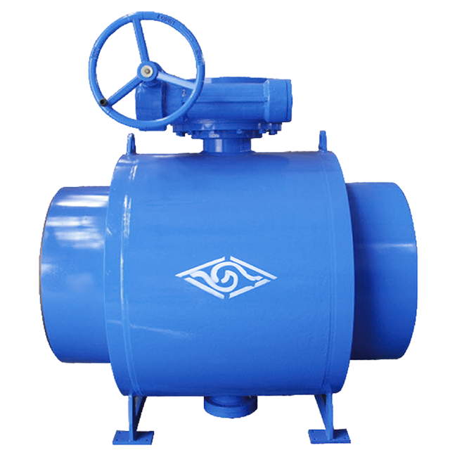 Fixed welded full-diameter ball valve
