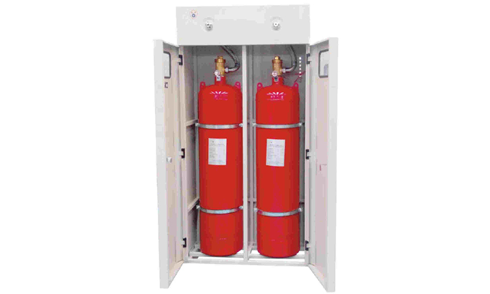 Cabinet type heptafluoropropane gas fire extinguishing device (double bottle set) Cabinet type heptafluoropropane gas fire extinguishing device (double bottle set)